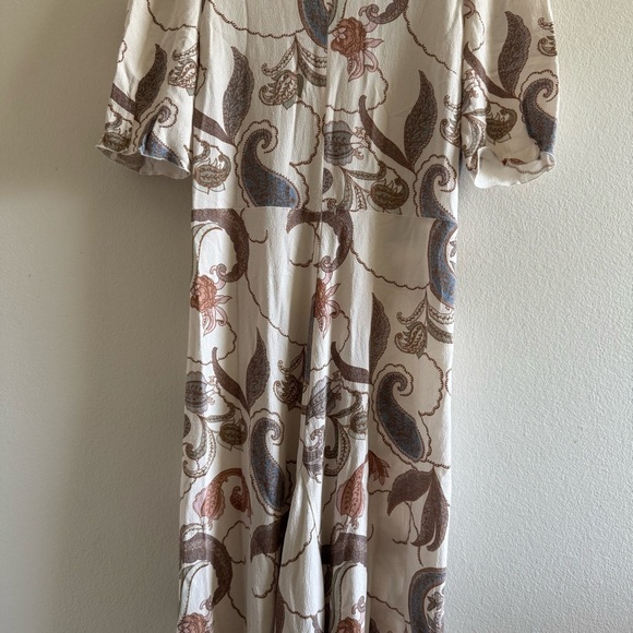 See by Chloe Cream Paisley Print Midi Dress size 38/ Medium - Picture 5 of 13